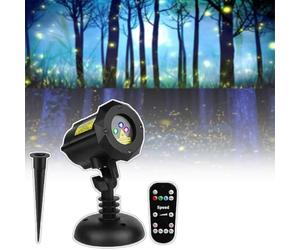 Proiettore Laser Stella Natale per Esterni, Luci LED Mobili 3 Color con Telecomando IP65, Decorazione Giardino per Feste, Halloween e Luci Natalizie
