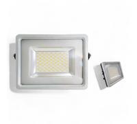 Proiettore led 200w luce fredda 6000k ultra slim in alluminio vetro temperato orientabile ip65 durata 20000 ore efficienta
