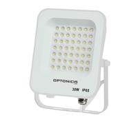 Proiettore LED 30 Watt Slim Metallo Bianco IP65 Equivalente 160 Watt - CONFEZIONE: 1 pz., Temperatura colore Lampada: 4500K Bianco Naturale