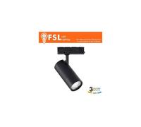 Proiettore LED a Binario Trifase Zoomabile - 3 in 1 CCT (3000-4000-6500K) Nero