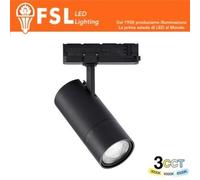 Proiettore LED a Binario Trifase Zoomabile - 3 in 1 CCT (3000-4000-6500K) Nero -