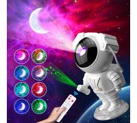 Proiettore LED cielo stellato bambini astronauta cielo stellato proiettore con 31 effetti di illuminazione, proiettore astronauta con telecomando e timer, perfetto regalo di Natale per bambini e