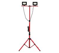 Velamp IS747NG - Proiettore LED con Treppiede Regolabile - Potenza 20W x 2 - Luminosità 3200 Lumen - Impermeabile IP65 - Ideale per Esterni, Cantieri, Giardinaggio e Campeggio