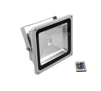 Proiettore LED Esterno EUROLITE IP FL-50 COB RGB 120° - Effetto Luce con Teleco