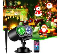Proiettore LED impermeabile con immagini di Natale e feste telecomando incluso [EEK: A]
