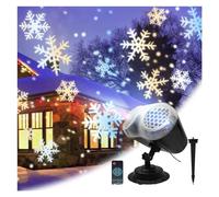 Proiettore LED natalizio Impermeabile for feste, giardino, regalo di nozze, telecomando, luci di proiezione con fiocchi di neve, decorazione natalizia all'aperto, Con Una Visione Realistica