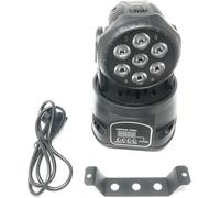 PROIETTORE LED RGB TESTA ROTANTE MOBILE EFFETTI DISCO 7 LED 10W Led wash DMX