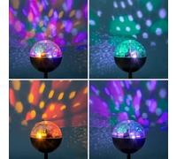 PROIETTORE LED RICARICABILE CON ALTOPARLANETE PROIETTORE TONDO MULTICOLORE