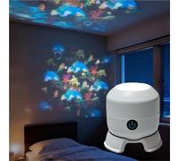 Proiettore LED Rotante Dinamico, Proiettore Di Luce Notturna Oceanica Ricaricabile USB Con Rotazione A 360° Base for La Toilette Del Corridoio Della Camera Da Letto(Ocean,USB-powered)