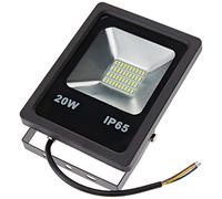 Proiettore LED slim 20 W esterno IP65 SMD5630 alloggiamento nero