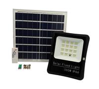 Proiettore LED Solare 100W 1000 lumen 192 LED con telecomando pannello separato 6500K