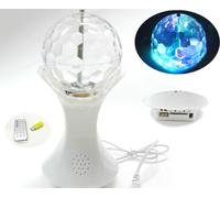 PROIETTORE LUCI COPPA MONDIALE LED DISCOTECA RGB A SFERA MULTICOLORE USB SD CARD