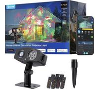 Proiettore luminoso per decorazioni esterne, Luce LED Faretto luminoso intelligente, Wi-Fi/Bluetooth, Nero, LED, Giardino, Cortile, Facciata, Giardino di casa, Terrazzo, IP67