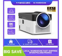 Proiettore Magcubic Ultra Short Throw HY450 con Auto Offset, 1080P 8K, Messa a Fuoco Elettronica, 900 ANSI, WiFi6, BT5.4, Controllo Vocale