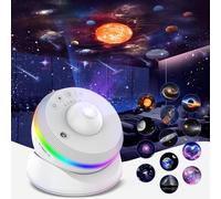 Proiettore meteorico 13 in 1 con planetario e stella, realistico cielo stellato, luce notturna con sistema solare, costellazione luna, per bambini e adulti, camera da letto, soffitto, Home Theater,