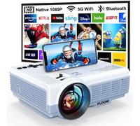 Proiettore Mini Proiettore Bluetooth con 5G WiFi Nativo 1080P 9500L 4K Supportato, FUDONI Proiettore Portatile con Schermo per Home Theater, Compatibile con HDMI/USB/PC/TV Box/iOS e Android Phone