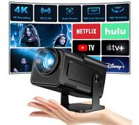 Proiettore, Mini projector 4k Decodifica Full HD 1080P Supporta WiFi 5/2,4G, BT5,0 con Android OS 11, Correzione Trapezoidale, 270°Rotabile Display, per Esterni/HDMI/USB/PS5