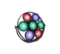 Proiettore multi-PAR LED 7 COB 50W 336 SMD RGB 38° DMX 16/37ch - J.COLLYNS ARDECO 7BEE