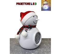 PROIETTORE NATALE DA INTERNO LED FORMA PUPAZZO DI NEVE FANTASIE NATALIZIE