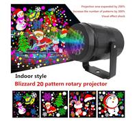 Proiettore natalizio a LED Protto natalizio Decorazi natalizie DJ Disco Party Sta Illuminaze Lampada con fiocchi di neve 6 carte moo, Con Una Visione Realistica(B Style)
