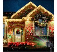 Proiettore Natalizio Stella, Luci Da Giardino, Rosso Verde Blu Esterno Tre Color