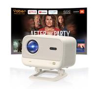 Proiettore Netflix Ready, certificato SGS, JBL Dual 8 W, Dolby Audio, messa a fuoco automatica e keystone, WiFi e Bluetooth, Yaber L2 Plus 150 pollici, Native 1080P, HDR10, YouTube e Prime Video