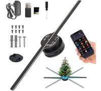 Proiettore olografico 3D a LED con ventola, per Natale e Halloween, con 224 sfere LED, supporto, controllo Wi-Fi e app, ventola stereoscopica dinamica da 16,5in per feste ed eventi(1)