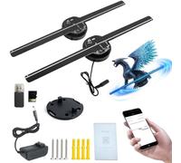 Proiettore olografico 3D a LED, videoproiettore stereoscopico dinamico personalizzato con controllo Wi-Fi e app, 224 perline, display a LED per feste di Natale, Halloween, pubblicità(2)