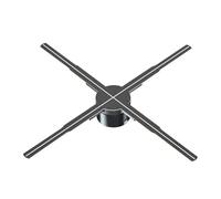 Proiettore olografico 3D da 50 cm con 576 luci LED, display, cartello pubblicitario, lettore logo, montaggio a parete Ventilatore olografico 3D