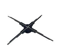 Proiettore olografico 3D da 50 cm, proiettore con display a LED, lampada con insegna olografica, logo pubblicitario for negozi, bar e centri commerciali Nessun ritardo(50cm-4 blades)