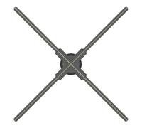 Proiettore olografico 3D da 80 cm con supporto for ventola, giunzioni multiple, lampada olografica a LED, lettore, negozio, bar, display pubblicitario Immagini senza bordi