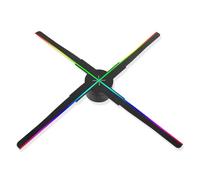 Proiettore olografico 3D Fan 52cm 4 pale del ventilatore Wifi Segnali luminosi Lampada 552 LED Macchina pubblicitaria olografica Ampio angolo di visione