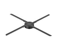 Proiettore olografico 3D Fan Halloween Natale Display Logo personalizzato Display LED trasparente Pubblicità luminosa Ampio angolo di visione(56cm 672LED)