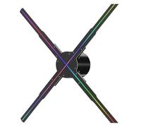 Proiettore Olografico 3D, Macchina Pubblicitaria 3D Con Ventola Olografica Da 50 Cm, 576 LED, Lettore HD Intelligente Al Neon, Supporto For Video E Immagini,per Eventi e Fiere(50cm HD edition)