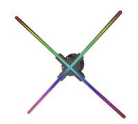 Proiettore olografico 3D, strumento galleggiante for occhio nudo, schermo a ventola for immagini, macchina pubblicitaria olografica a LED da 65/80/100 cm Immagini senza bordi(80CM)