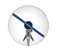 Proiettore olografico a ventaglio, Proiettore ologramma fan 3D 10.63in Display pubblicitario remoto Luci Mini proiettore desktop Alimentatore Supporto Immagine Video, Nuovo strumento pubblicitario