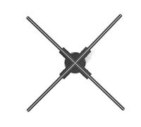 Proiettore Ologramma 2K HD 3D Pubblicizza Display Fan WiFi LED Float Sign Player Shop Party Decora Lampada Ampia Applicazione (Size : 60CM)