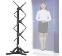 Proiettore ologramma 3D 1x3, video wall con ventola olografica 3D da 48 cm per display ventola LED ologramma 3D a grandezza umana, supporto altoparlante Bluetooth e controllo APP per computer