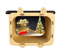 Proiettore ologramma per telefono, supporto per teatro in legno, 14 x 9,5 x 9 cm, supporto per display mobile, cornice a prisma visivo, oggetti di scena di alta qualità | Proiettore per vetrine 3D per