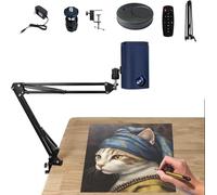 Proiettore per disegno artistico per tracciare, dipingere e progetti artistici, proiettore desktop portatile con messa a fuoco regolabile e dimensioni dell'immagine, correzione della deformazione dei