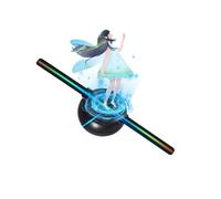 Proiettore per ventole con ologramma 3D Ventilatore Olografico 3D Da 5,5 Pollici/14 Cm, Proiettore Olografico Con Perline LED 128 0603, Schermo HD Senza Sfarfallio, Controllo TF E APP, Natale, Hallowe