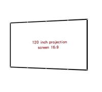 proiettore portatile Proiettore pieghevole semplice Schermo morbido in seta di latte 16:9 Tessuto per proiezione di film ad alta definizione portatile per esterni telo proiettore(120 inch)
