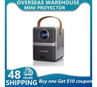 Proiettore portatile Wimius 18000 lumen 5G WiFi Bluetooth Proiettore teatrale Supporto Proiettore Home Cinema Full HD 1080P grey