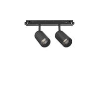 Proiettore Regolabile On-Off Ego Alluminio Nero 2 Luci Led 16W 3000K Luce Calda