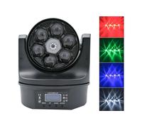 Proiettore rgb faro 6 LED x 15W +Laser testa mobile rotante effetti disco strobo