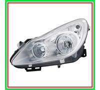 Proiettore Sinistro H1-H7 Elettrico Cromato-Con Motore Opel Corsa D-(Anno 2006-2