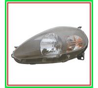 Proiettore Sinistro H4 Elettrico Con Motore-Grigio-Scuro Mod Fino 08 Fiat Grande