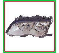 Proiettore Sinistro H7-H7 Elettrico Con Motore-Argento Bmw Serie 3-E46-(Anno 200