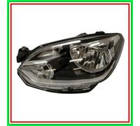 Proiettore Sinistro Mod H4 Elettrico-Senza Motore-Nero-Con Bordo Cromato Vw Up-(