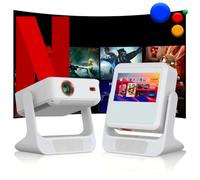 Proiettore Smart Compatibile 4K, Videoproiettore Full HD 1080P con Touchscreen, Doppio Display, 1200 ANSI, Autofocus, WiFi 6 Bluetooth, 1000+ App, Audio 25W per Home Cinema Camera da Letto Campeggio
